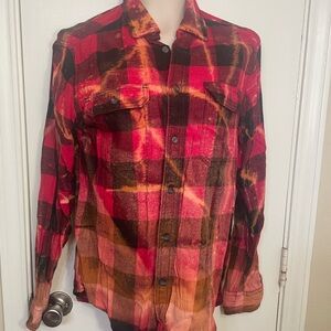 Red and Black Plaid Unisex Shirt / Shacket